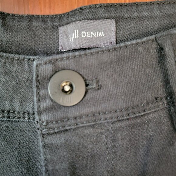 J Jill Denim Jeans Women 10 Black Slim Ankle Authentic Fit Stretchy Pants Soft - Picture 3 of 10